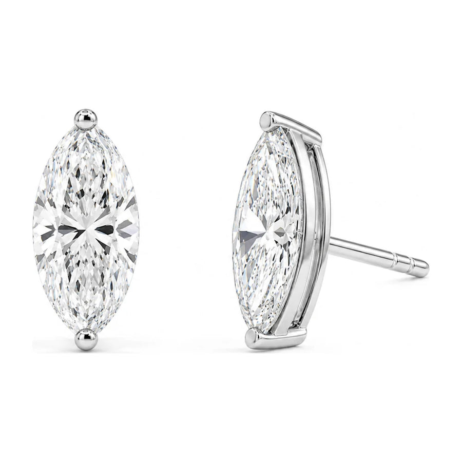 Marquise Diamond Stud Earrings