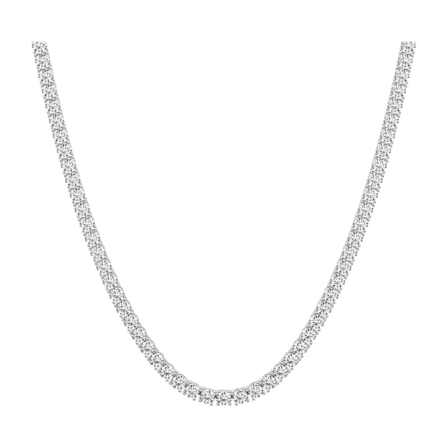 Four-Prong Diamond Tennis Necklace 18"