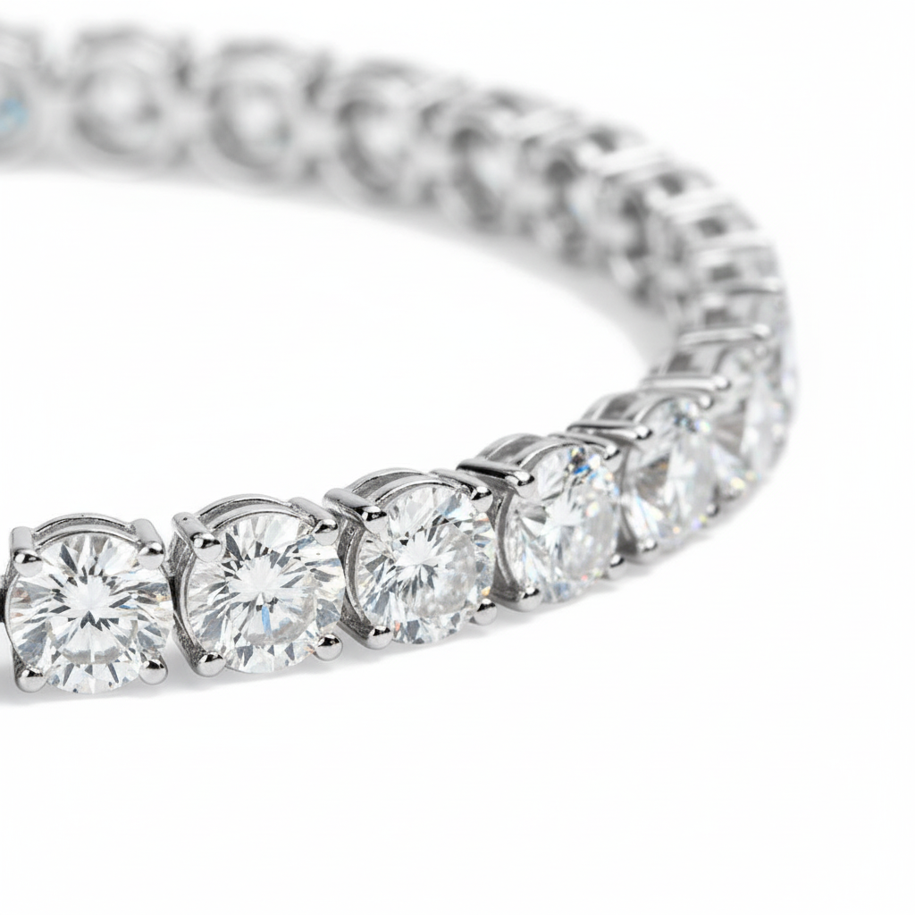 Diamond Tennis Bracelet 7.5" — White Gold