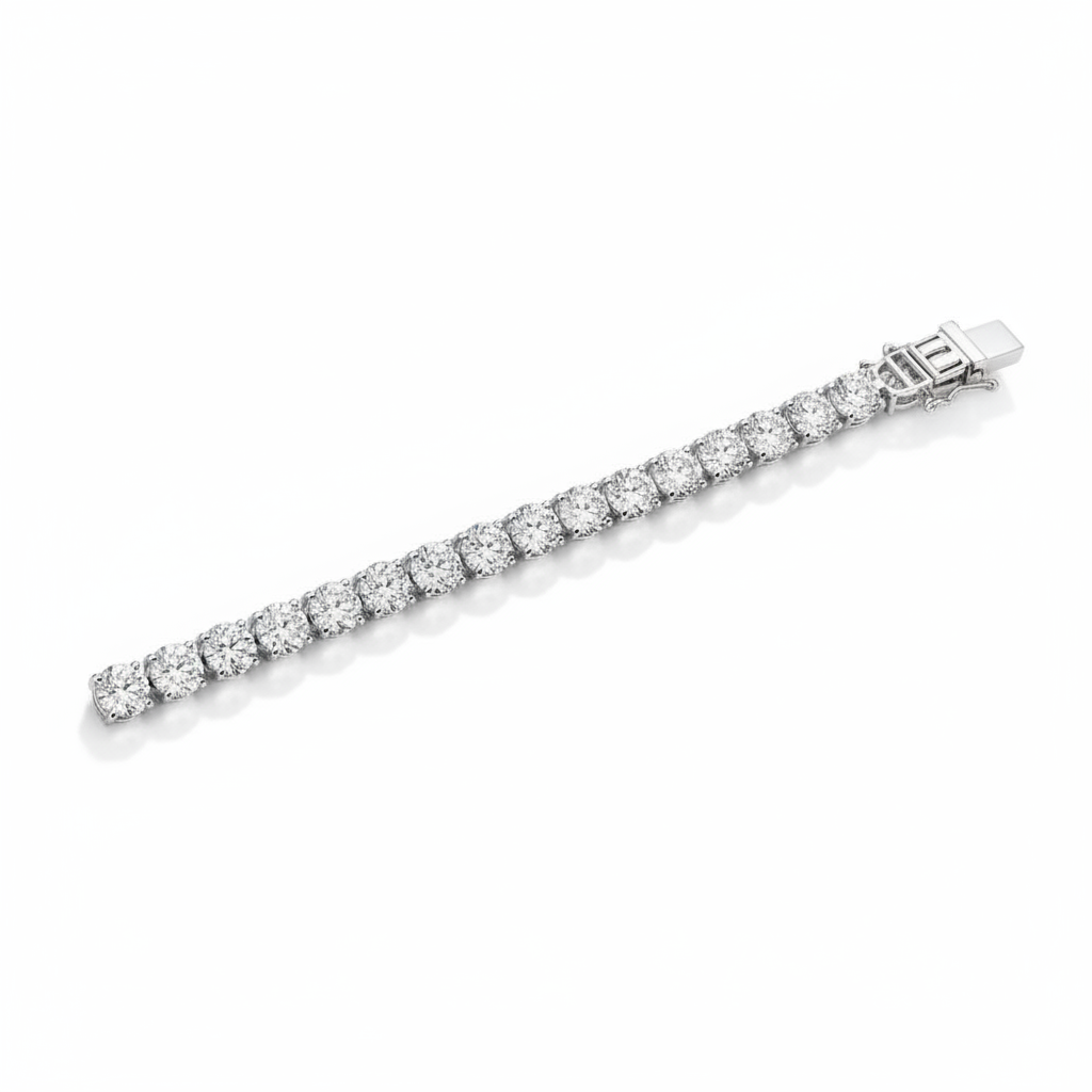 Diamond Tennis Bracelet 7" — White Gold