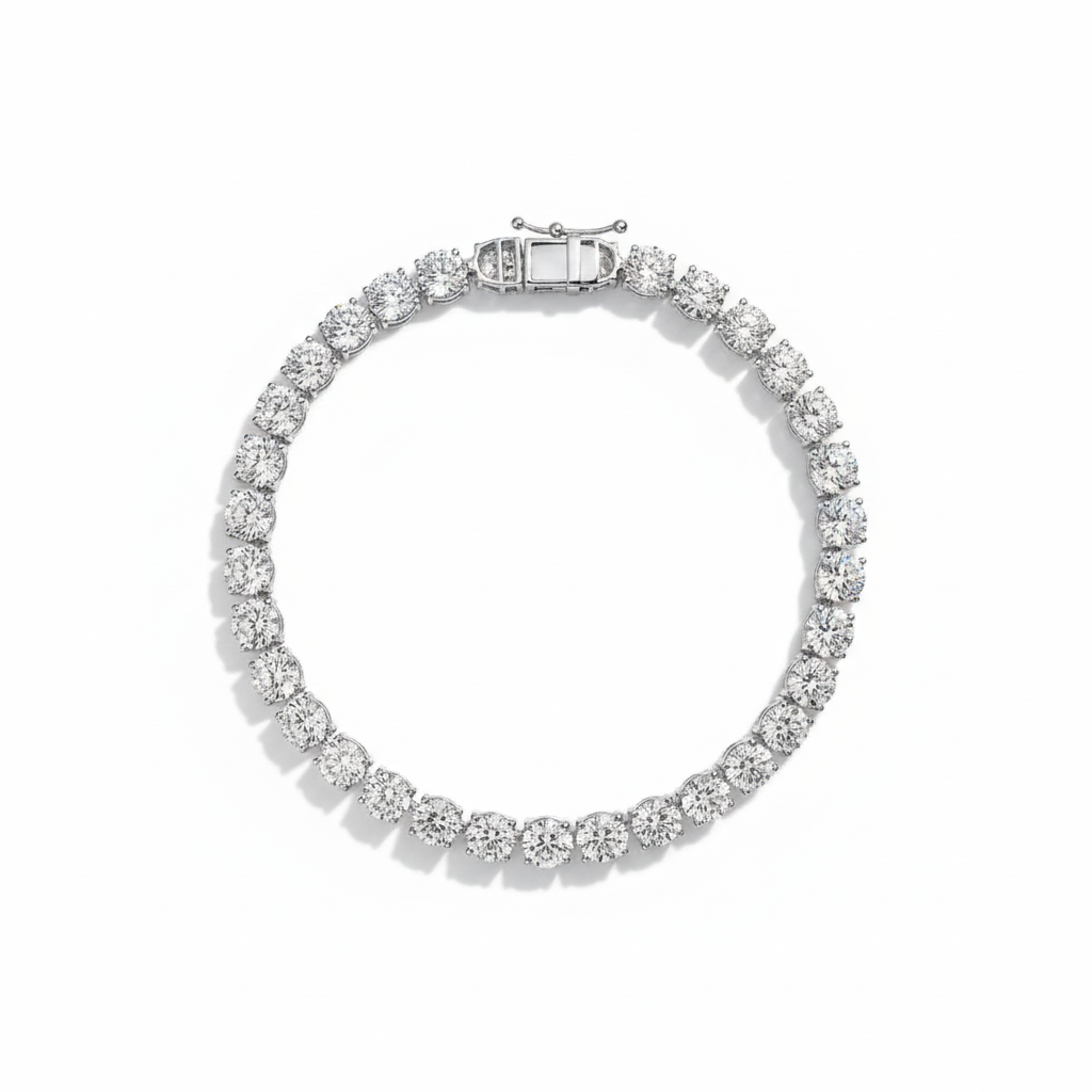 Diamond Tennis Bracelet 7" — White Gold