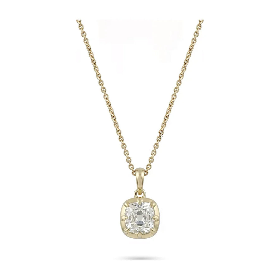 Cushion Georgian Diamond Pendant