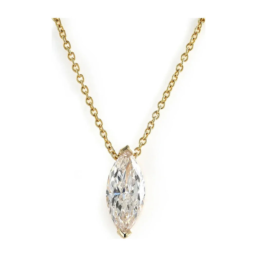 Marquise Solitaire Diamond Pendant