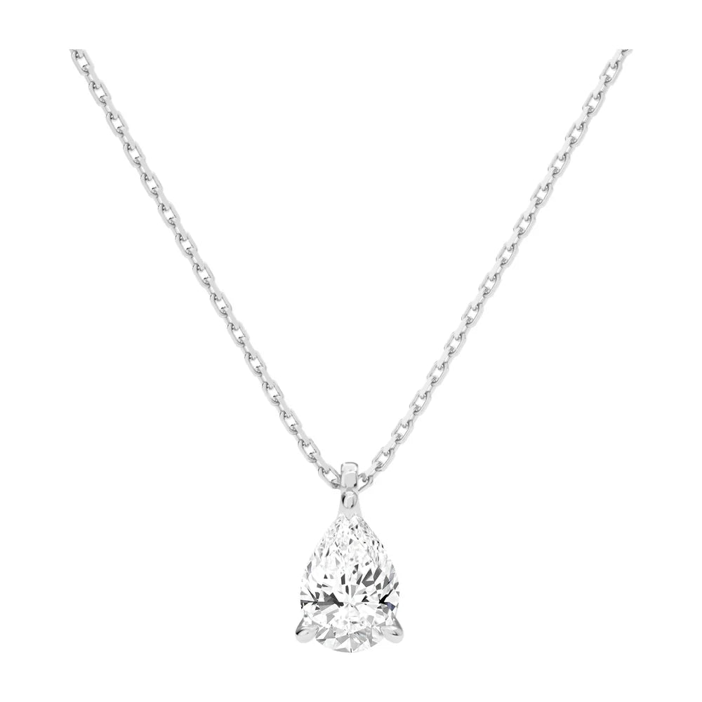 Pear Solitaire Diamond Pendant