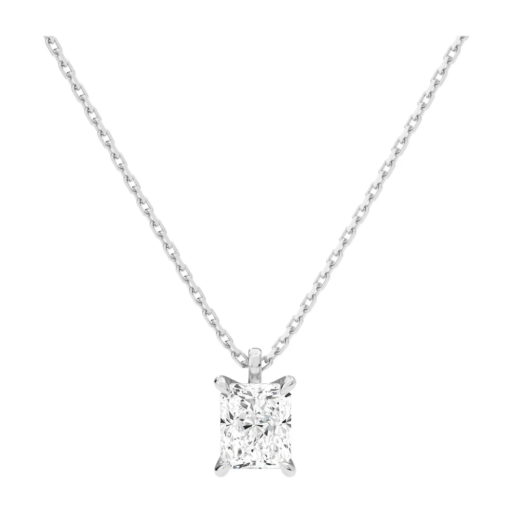 Radiant Solitaire Diamond Pendant