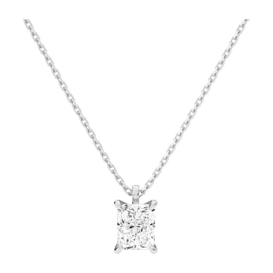 Radiant Solitaire Diamond Pendant