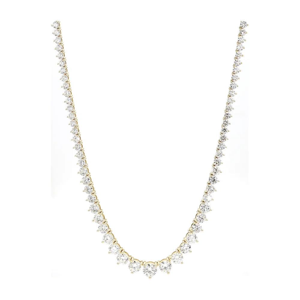Three-Prong Rivière Necklace 17"
