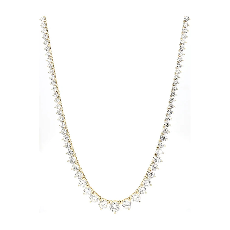 Three-Prong Rivière Necklace 17"