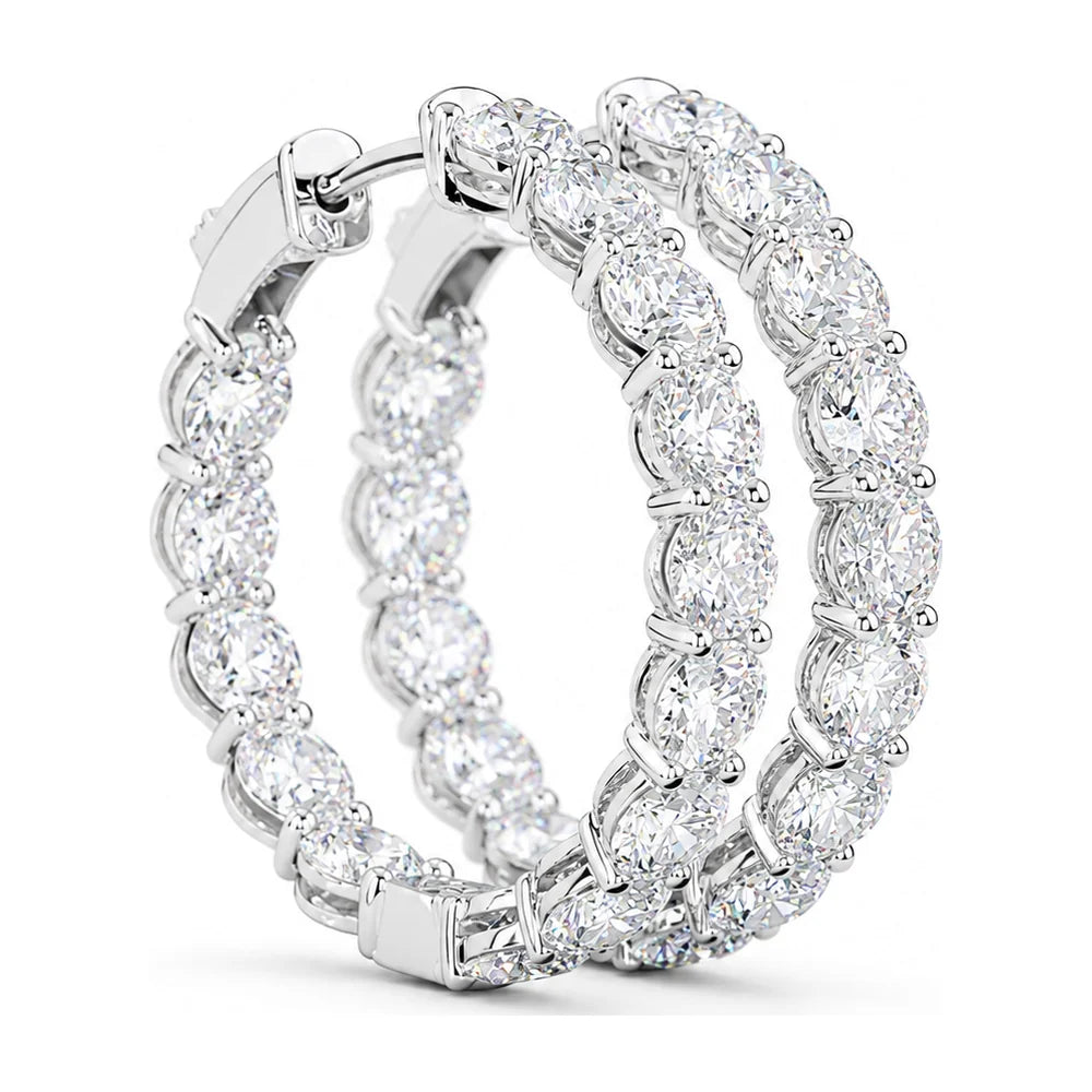 Diamond Huggie Earrings