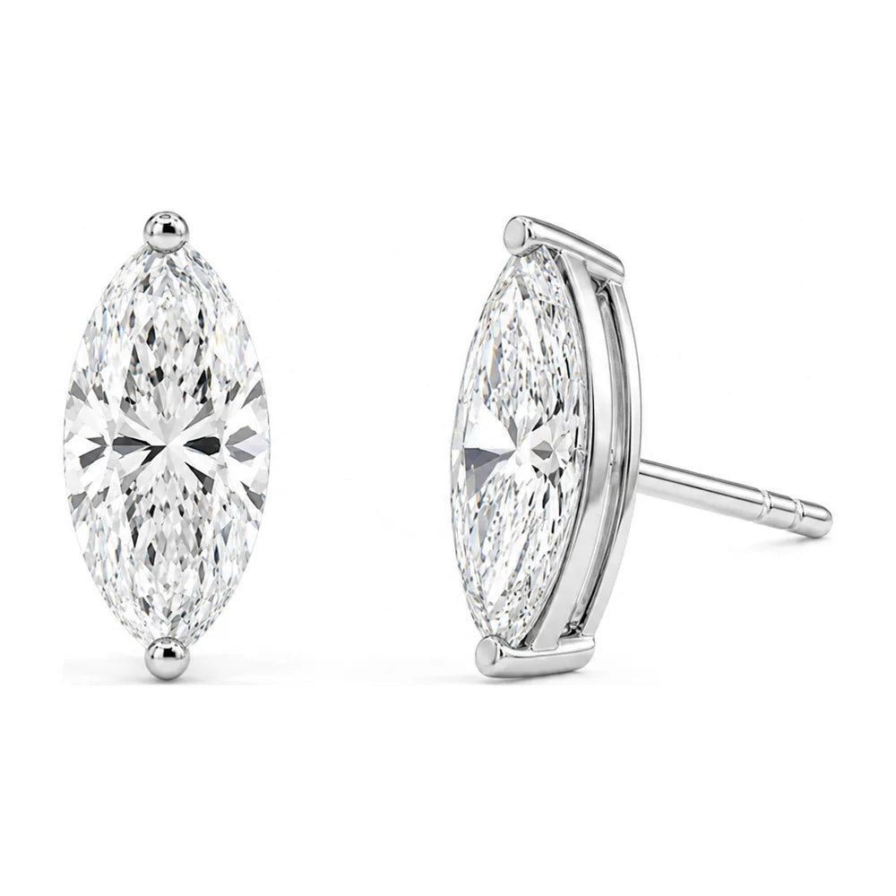Marquise Diamond Stud Earrings