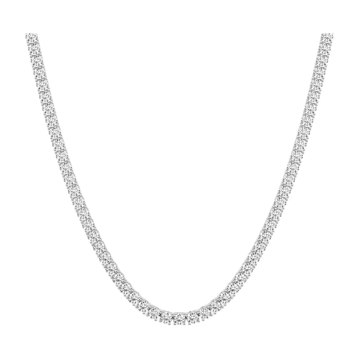 Four-Prong Diamond Tennis Necklace 18"