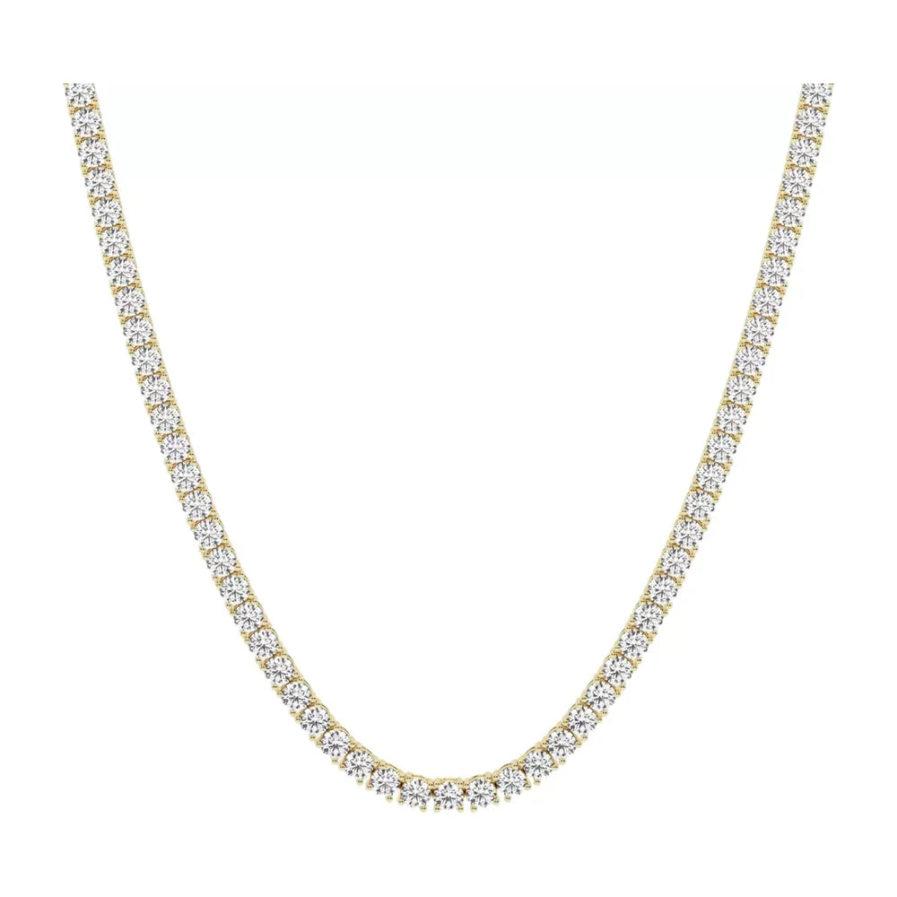 Four-Prong Diamond Tennis Necklace 18"